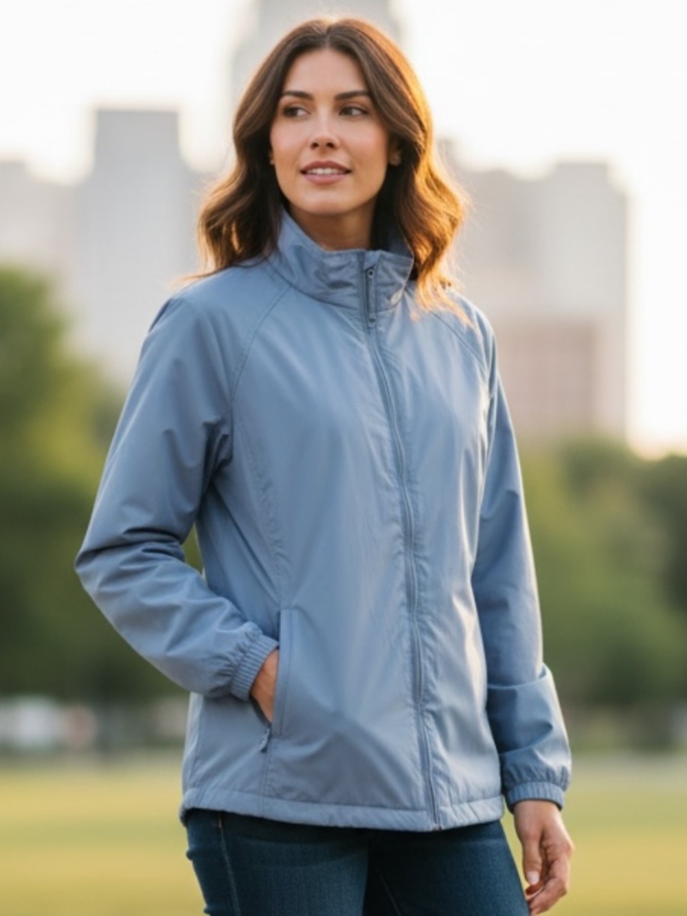 Old Navy • Vintage ,Light Blue Fleece Lined Jacket • Full Zip • Size M